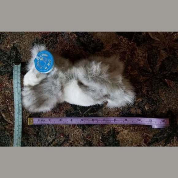 Grey wolf, small, soft toy, plush toy, realistic looking, animal toy classic - Picture 8 of 9